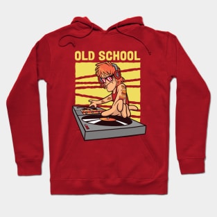 Old School DJ // Funny DJ Cartoon Hoodie